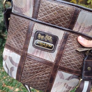 Coach Brown and Tan Crossbody Bag